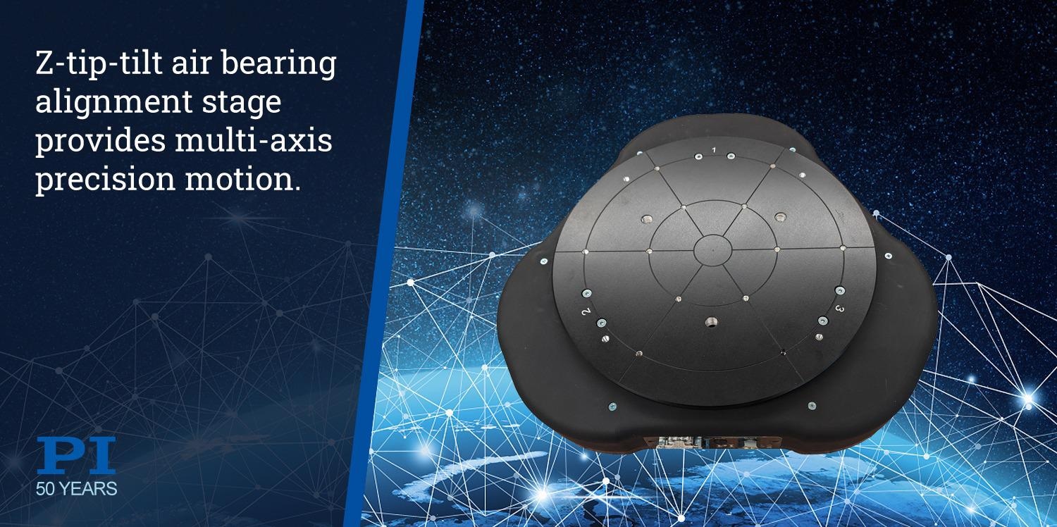 Ступень с нанопозиционированием Z-Tip-Tilt для точной центровки - сверхнизкопрофильный, быстрый, точный и не требующий обслуживания с воздушными подшипниками Ступень с нанопозиционированием Z-Tip-Tilt для точной центровки - сверхнизкопрофильный, быстрый, точный и не требующий обслуживания с воздушными подшипниками